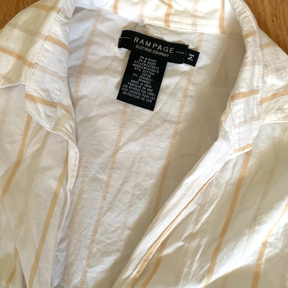 VTG Rampage Stripe Stretch Tie Crop Top, M - Picture 5 of 5